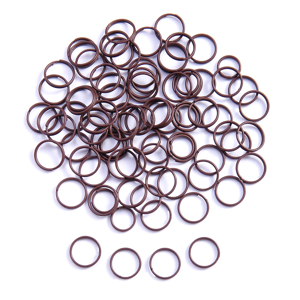 100pcs Colorful Painted Iron Rings for DIY Accessories and Keychains