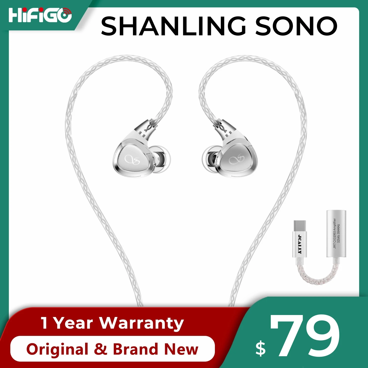 SHANLING SONO 2DD+1BA Wired Hybrid Earphones In-Ear Monitor
