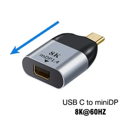 8K Multi-Port USB-C to Display Adapter with HDMI, DisplayPort, Mini DisplayPort, and VGA Connectivity (C to miniDP 8K60HZ)