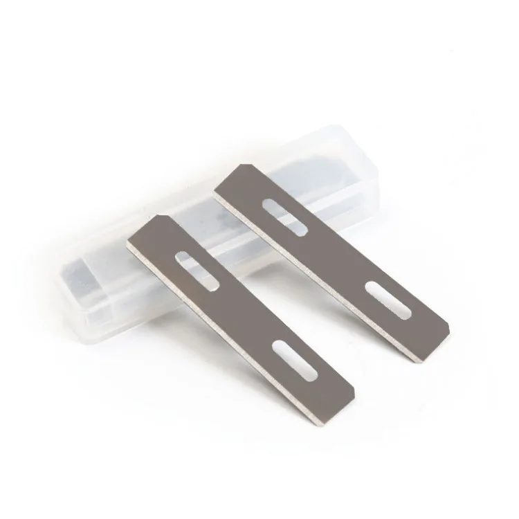 Leather Skiving Knife 10Pcs Stainless Steel Replacement Blades For DIY Leather Craft Skiver Safety Strander Lace Maker Tool