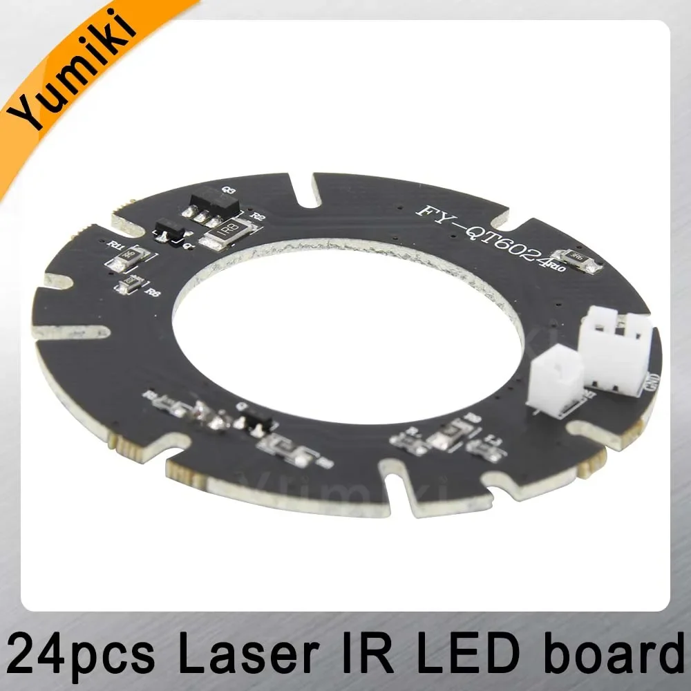 Infrared 24*Laser IR LED Board Surveillance Camera Accessories for CS Lens Security IP CCTV Camera Indoor Outdoor Night Vision (Diameter: 60mm)