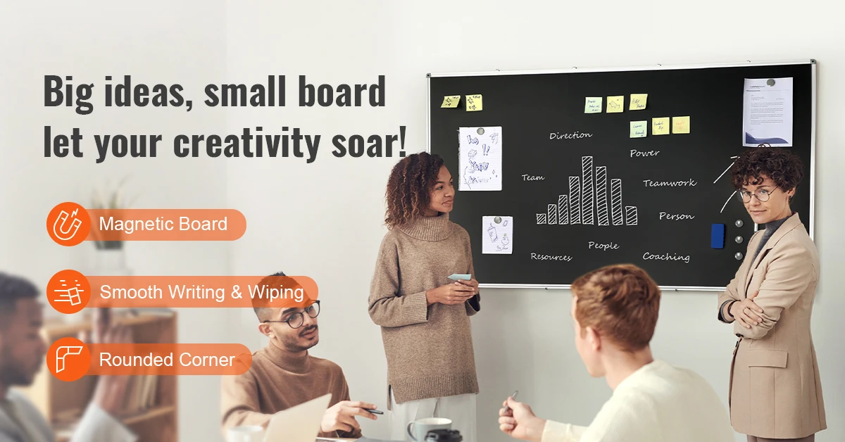 SucceBuy Black Board 70 x 40 in Large Chalkboard w/ Aluminum Frame Black Boards Dry Erase 1 Magnetic Erase & 3 Dry Erase Markers