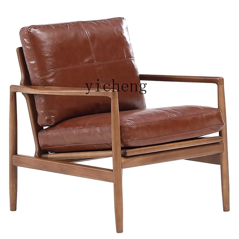 

Деревянный стул YY кремового стиля, современный минималистичный ретро-диван, стул для гостиной