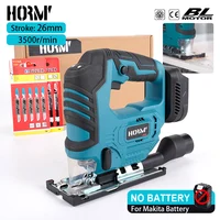 Hormy 18V Brushless Curve Saw 26mm Stroke Multi angle Cutting Saw For Makita 18V Lithium Battery Woodworking Electric Saw 1