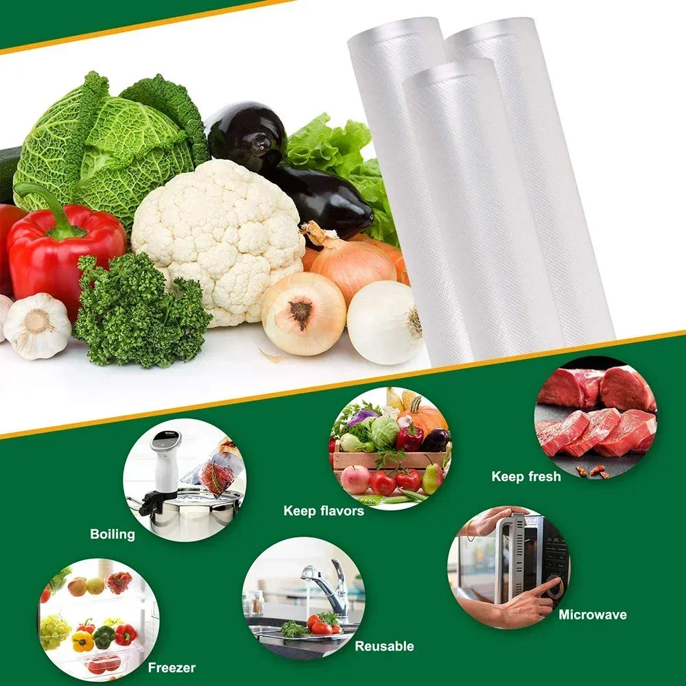 Sous Vide Vacuum Sealer Roll Bags - 300CM for Food Storage and Packaging