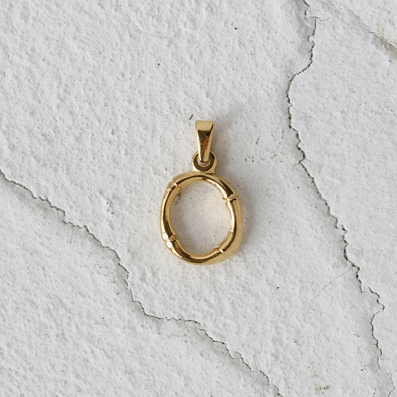 O initial charm necklace