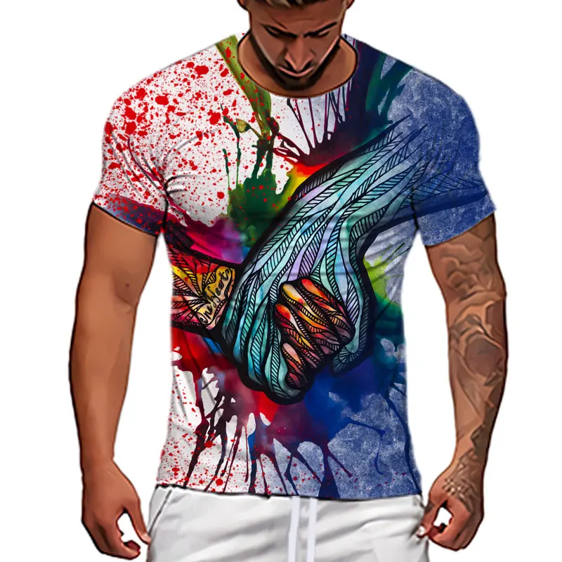

2022 Fashion Summer Horror Skull 3D Print Men's T-Shirt O-Neck Short Sleeve Casual Breathable Oversized Male T Shirt Top Men Clo