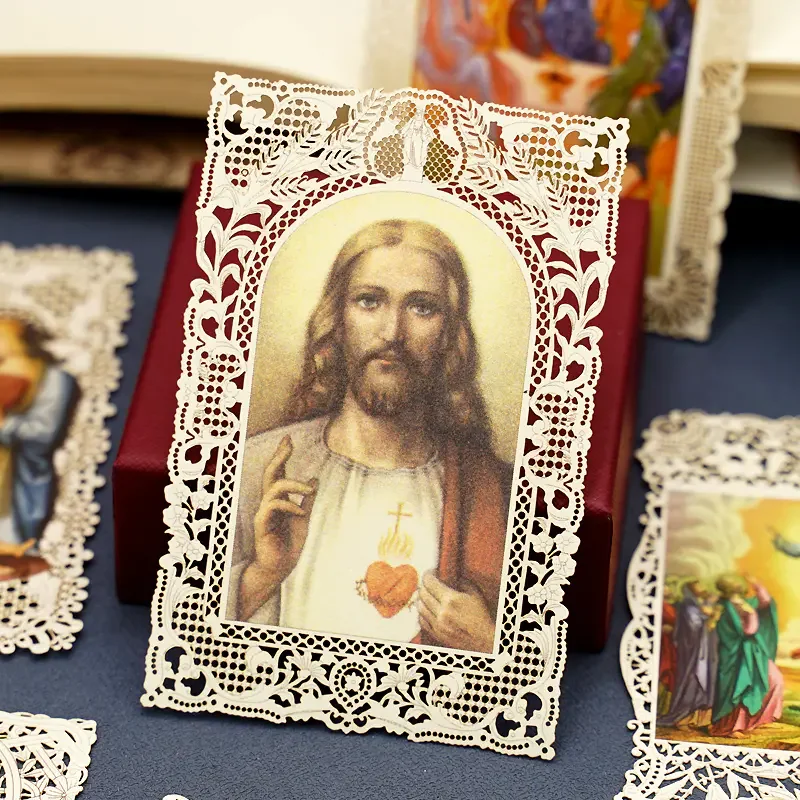 Jesus Holy Family Hollowed Out Lace Bookmark Christian Catholic Icon Card Exquisite Gift Church Souvenir