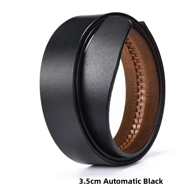 3.5cm automatic card slot black whole cowhide