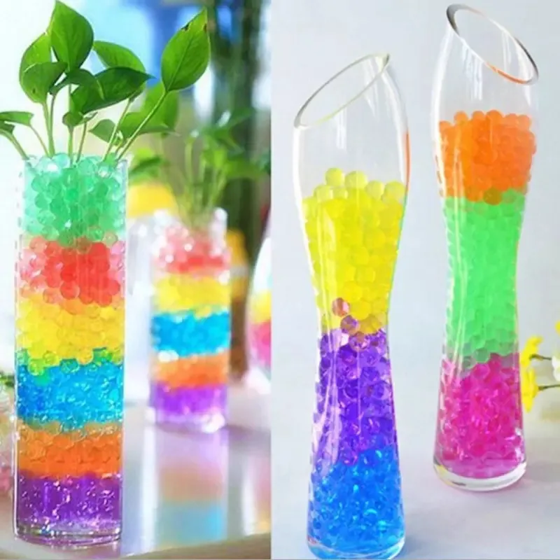 1000 Water Expanding Aqua Soil Crystal Gel Ball Beads Wedding Party Vase  Filler