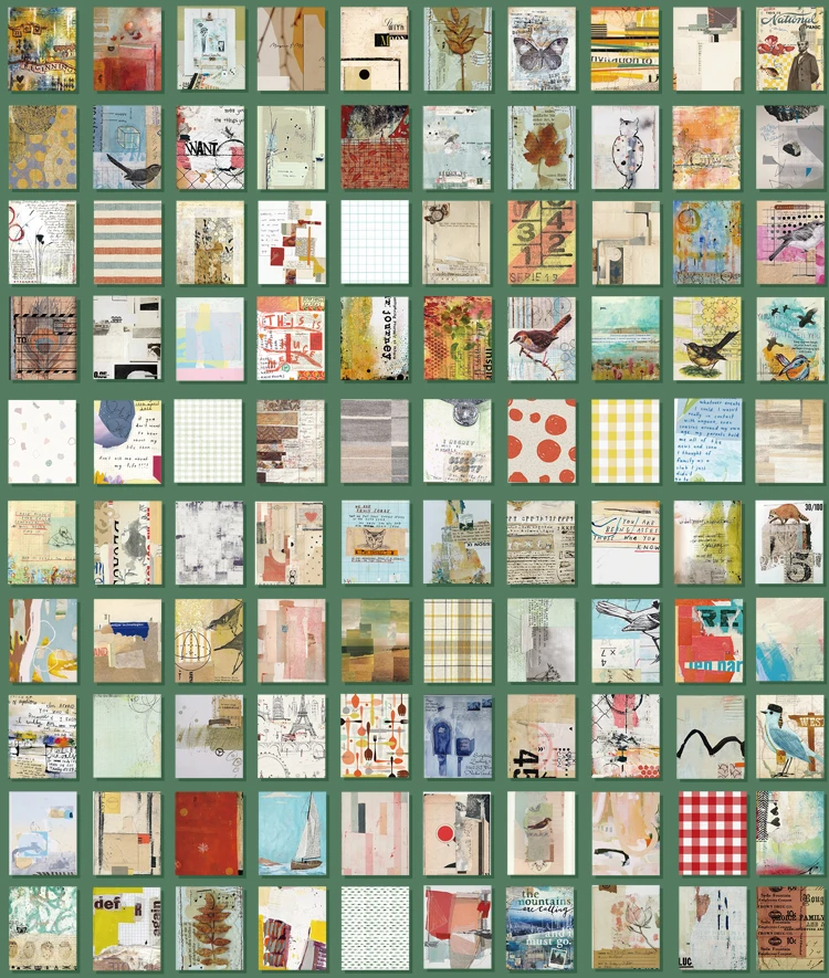 Die neue 400 teile/paket Leichtes Papier Vintage Handwerk Papier Mini Buch DIY Scrapbooking Kunst Collage Fotoalbum Dekor Liefert – Detail 36