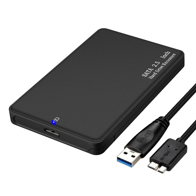 Disque dur externe USB 2.5 SATA Hd 3.0 pouces, boîtier noir, outil gratuit,  Support UASP pour disque dur SSD/ 2 to - AliExpress