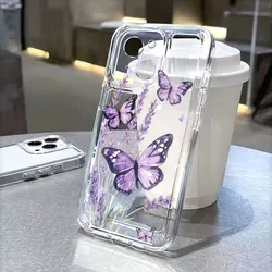 Purple Butterfly Lavender Phone Case - Elegant TPU Protective Cover - iPhone 12 Mini (TM DQMYTKBHD)