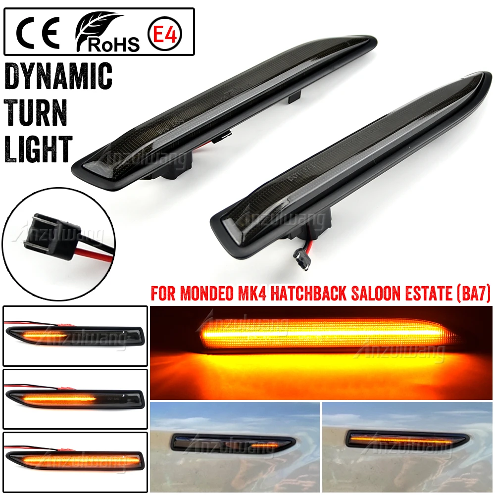 

For Ford Mondeo MK4 Estate BA7 2007~2015 Side Marker LED Repeater Blinker Dynamic Amber Indicator Light