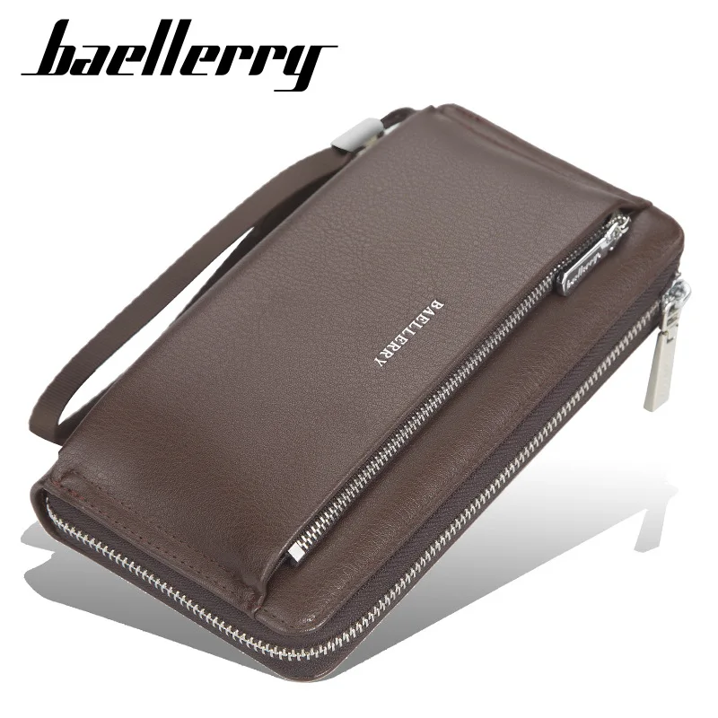 Large Capacity Male Zippered Hand Purse Long Wallet
