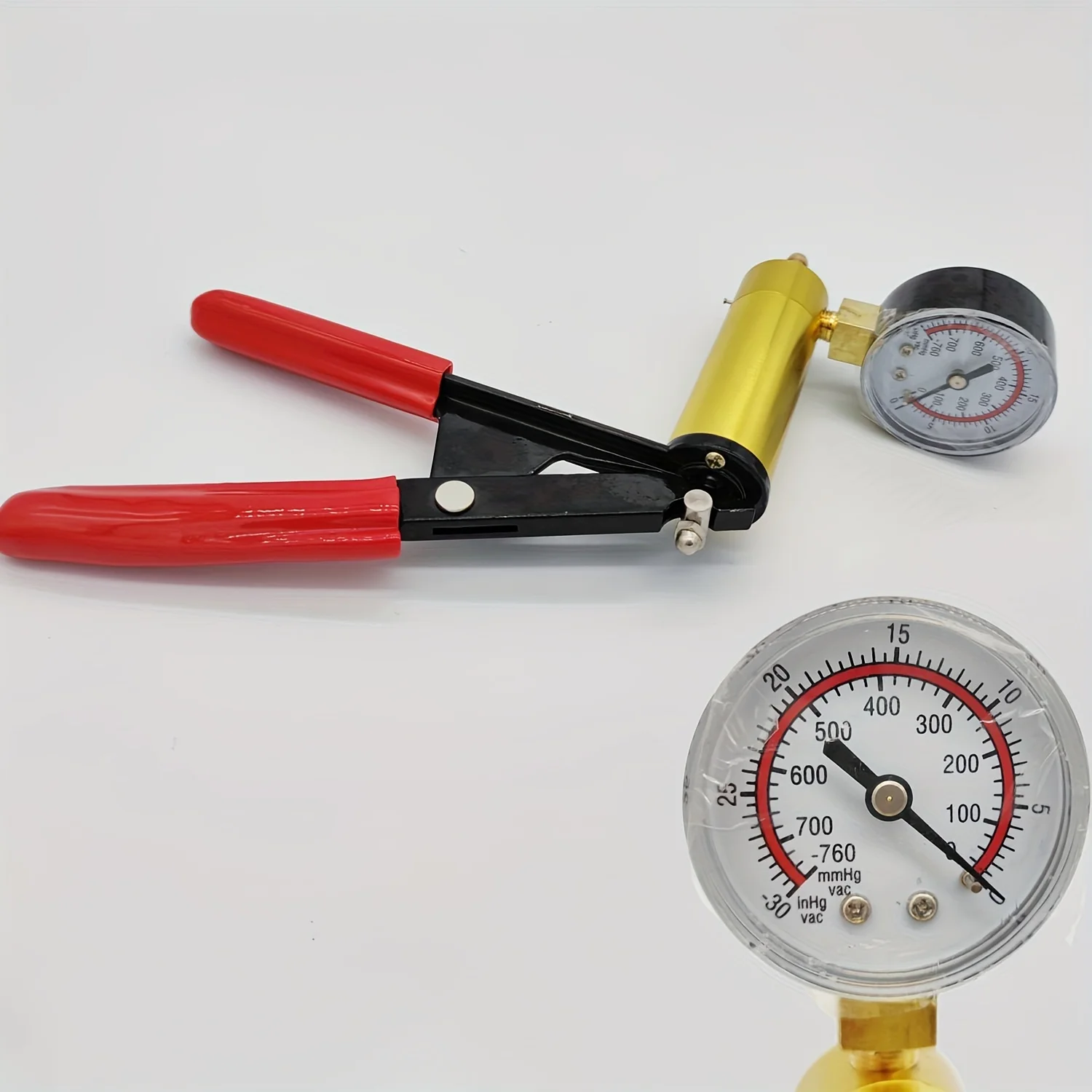 Vacuum Pistol Pump Tester Kit Aluminum Pump Pressure Vacuum Gauge Automobile Hand Tools Brake Fluid Drain Tool brake bleeder kit