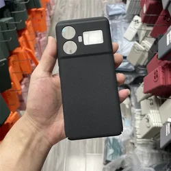 Luxurious Matte Shockproof Thin Back Cover - Stylish Bumper for Realme GT Neo3T (Black)