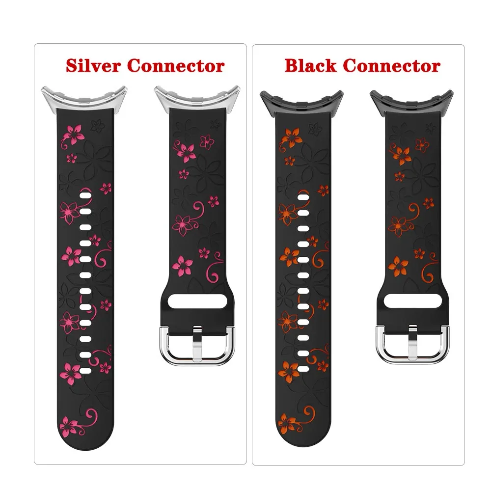 Laser Engraved Breathable Silicone Watch Band - Soft Replacement Wristband