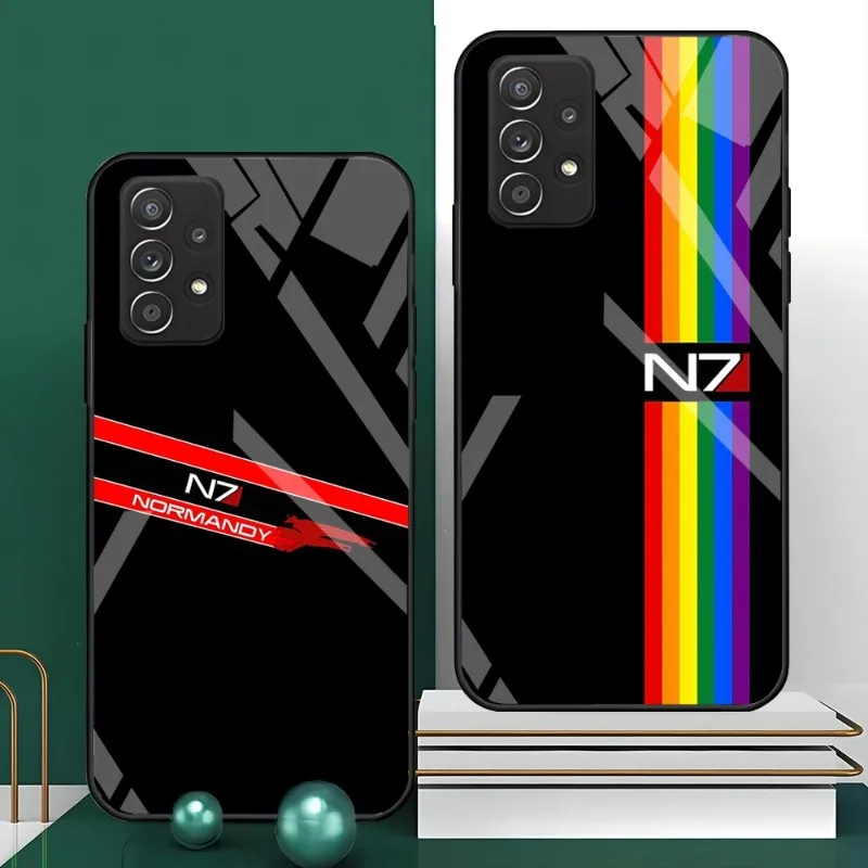Чехол для телефона ZUIDID N7 Mass Effect стеклянный чехол Samsung Ultra S22 Fe S21 Plus Pro S30 S7 Edge S8 S9 S10 5G