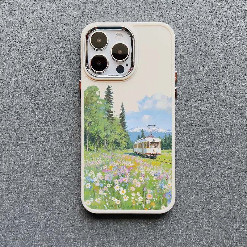 Journey Scenery Bus Silikon-Handyhülle für Telefon 16 15 14 11 Pro Max Plus 13 12 Pro Max X XR XS 8 7 Plus SE2 stoßfeste Abdeckungen – Detail 7