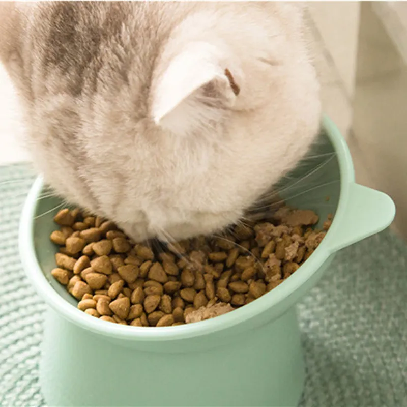 CatFoodBowlCatFeederTiltHighBottomNeckProtectorAntichoking