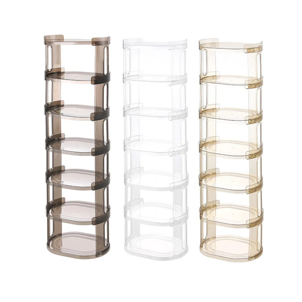 PET Thick Plastic Shoe Rack Multi Layer Space Saving Household Simple Shoe Sorting Rack Fashionable Stackable Storage