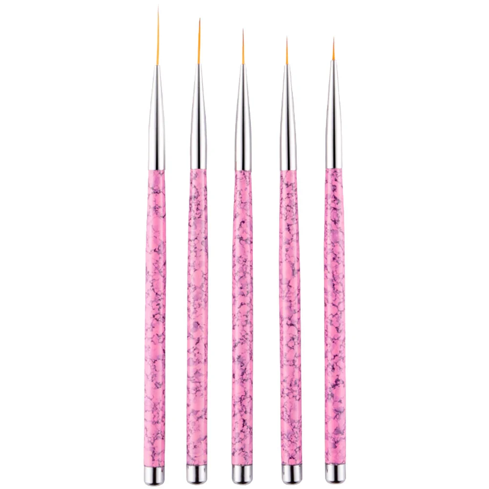 

5pcs Nail Poly Extension Brush Set Nail Tips Builder for Home or Salon Use