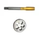1/2-28 Tap and Die Set TiN Coated RH 1/2x28 Thread Tap Threading Tool 1 ...