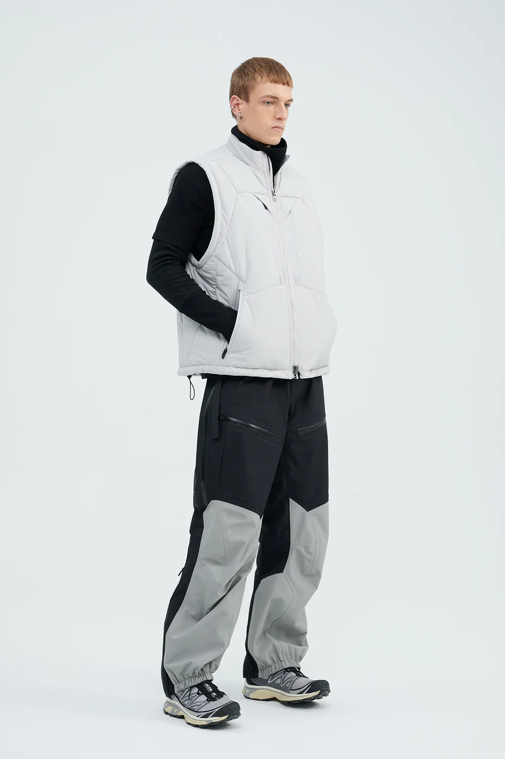 Reindee Lusion 23aw All-weather hard-shell 3L outdoor ski pants rubbered waistband multiple pockets side zipper techwear