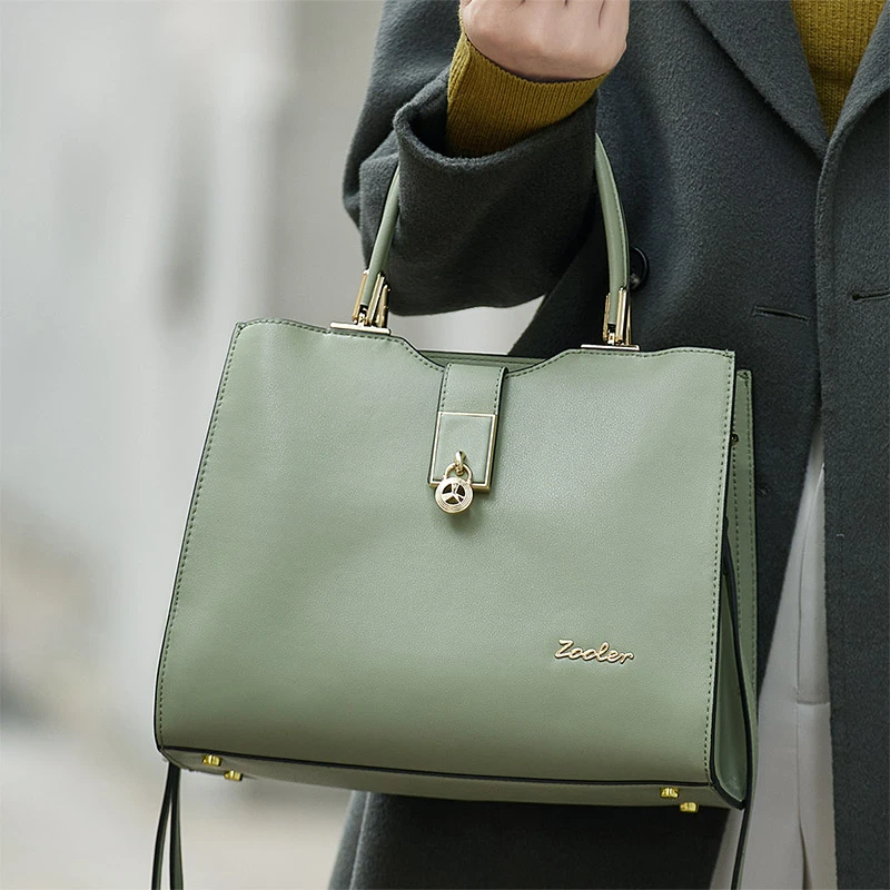 

ZOOLER Soft Full 100% Genuine Leather Women's Shoulder Bags New Tote Bag 2022 Skin COW Handbag Ladies Purses Winter#wg362