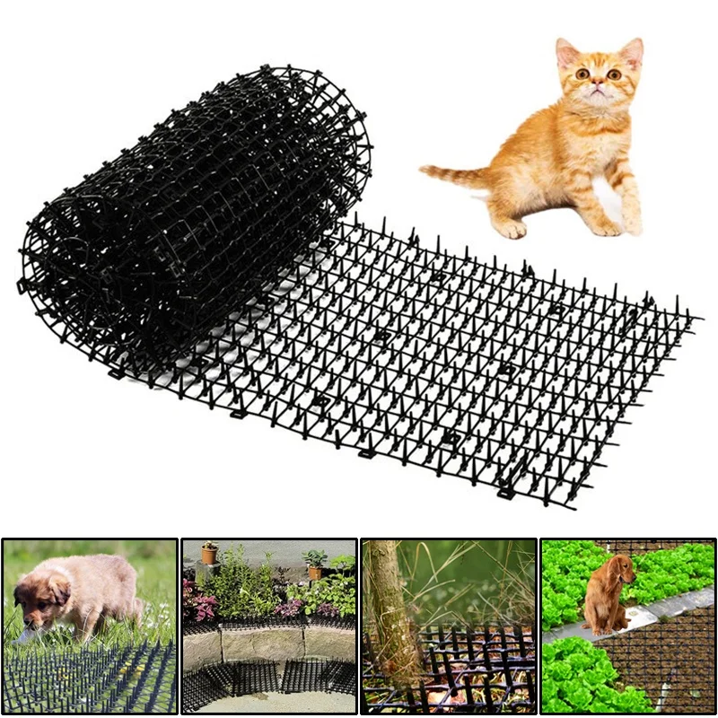 Garden Protective Anti-Cat Net Plastic Thorn Preventing Cat Mat No Hurt To Pets Mesh Anti Pet Protection Netting cat scat mat