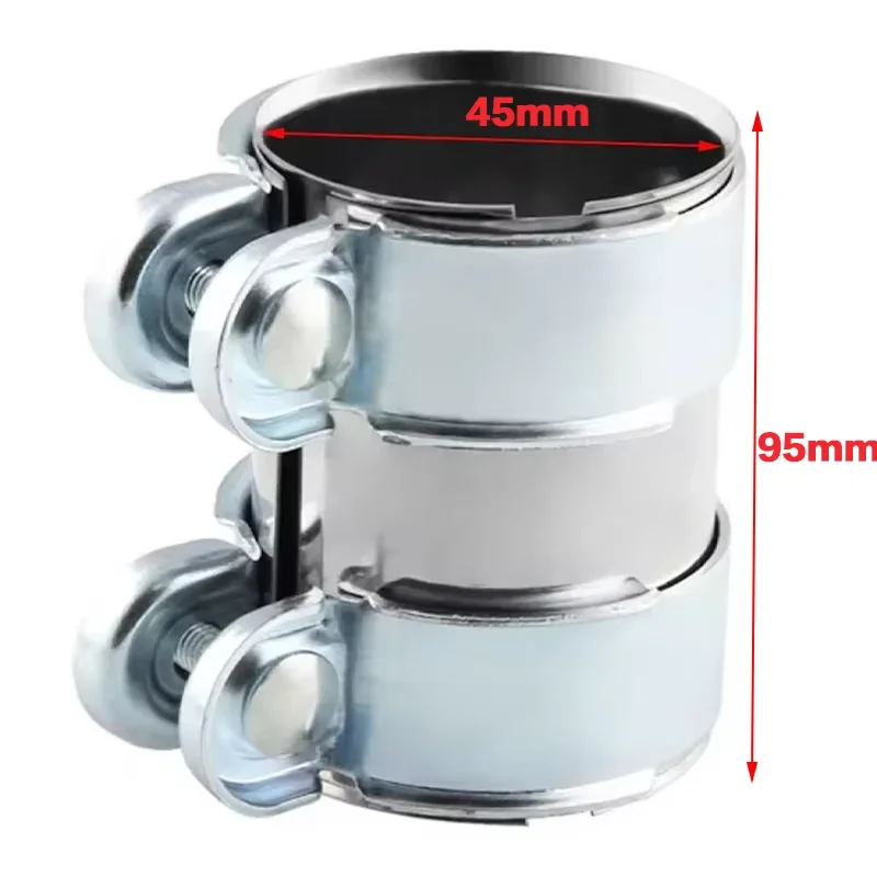 Adjustable Exhaust Tube Pipe Connector Joiner Sleeve Clamp - 45mm to 76mm Diameter Range