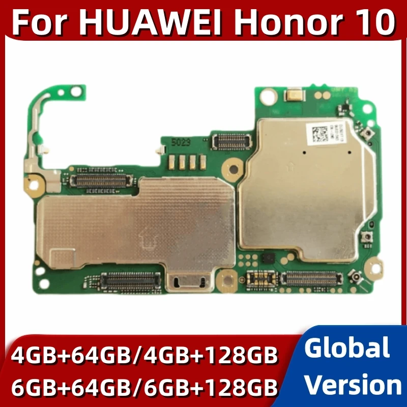 

Mainboard for Huawei Honor 10, Original Unlocked Motherboard PCB Module, 64GB, 128GB, Global ROM, Kirin 970 Processor