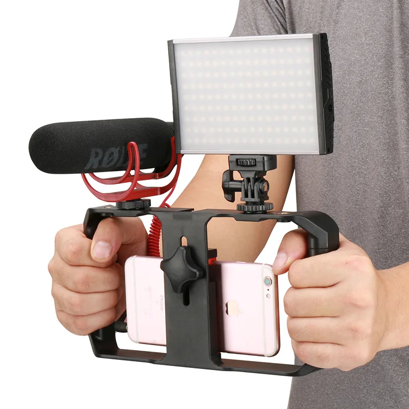 Telefon Schießen Rig Stabilisator Professionelle Telefon Handheld Kaninchen Käfig Einstellbare 1/4 Zoll Schraube Port für Schießen für Video – Detail 2