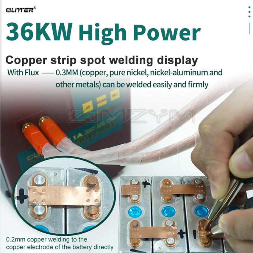 GLITTER 811A Spot Welder Pulse Spot Welding Machine For Lithium Battery Pack Welding Machine With Remote Soldering 75A Pen