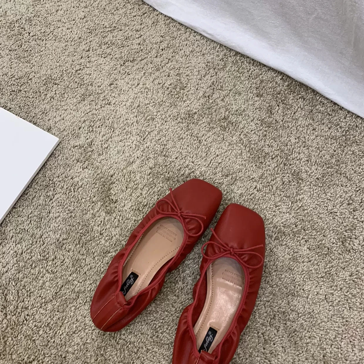 2022SheepskinBalletFlatsWomensShoesWithoutHeelGenuineLeather