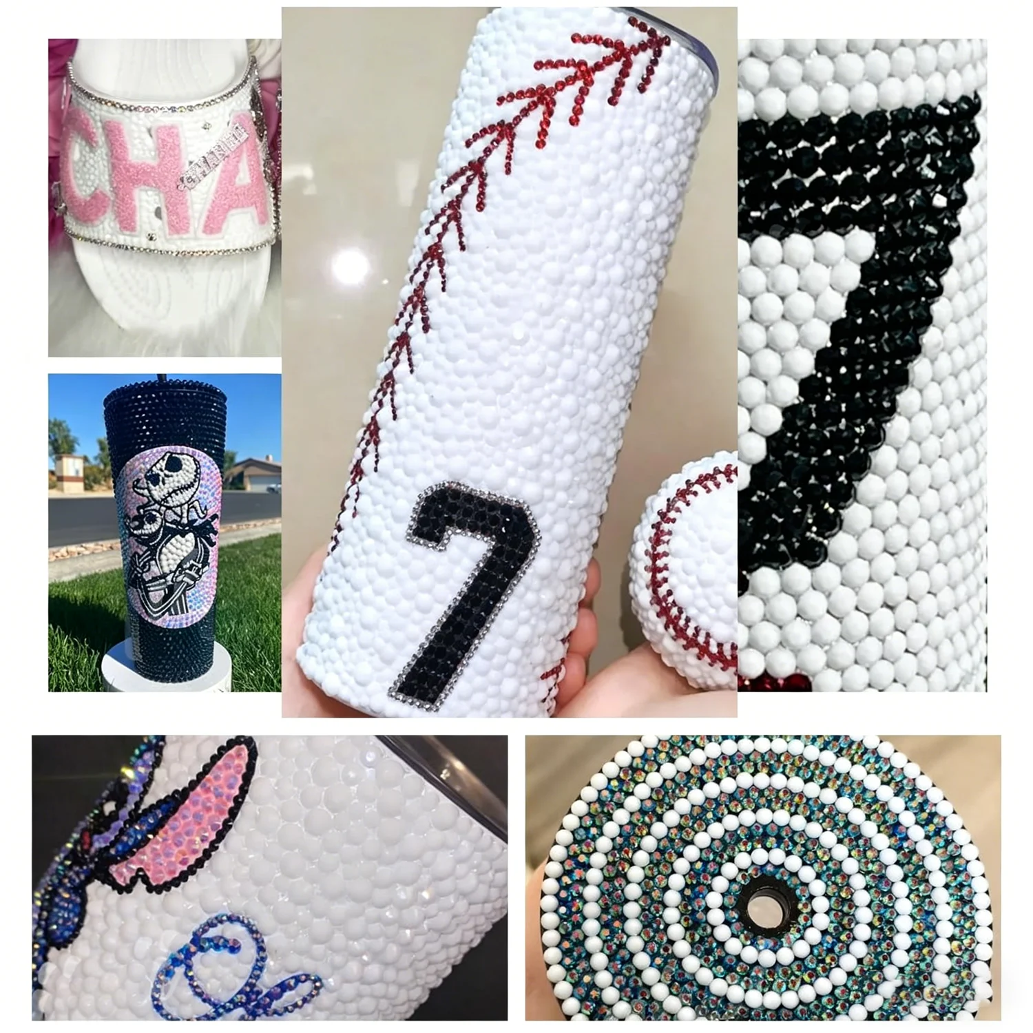 순수 블랙 화이트 3mm 4mm 5mm 플랫백 젤리 레진 라인스톤, 네일아트, 눈, 얼굴 메이크업, DIY 공예, 텀블러용
