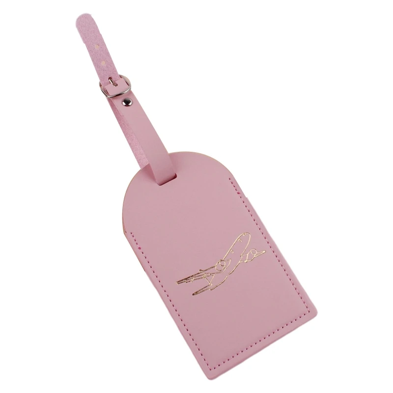 

Leather Luggage Tag Suitcase Label Holder Transparent ID Name Card Window for Student Adult Travel Bag Suitcase Luggage