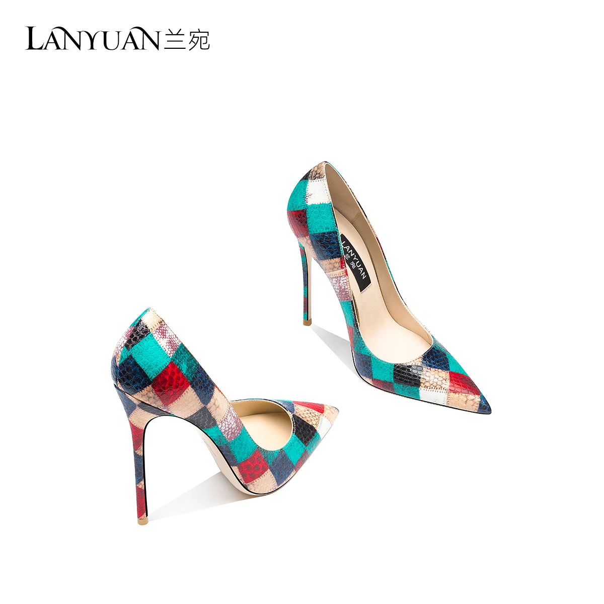 Snake Checkered High Heels Sexy Women Spring Pumps Top Quality Ladies Casual Daily Party Luxery Shoes Women Summer Autumn