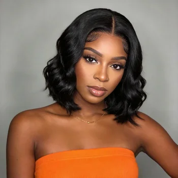 250 High Density Body Wave Bob Wig 13x4 13x6 HD Lace Frontal Wig 100% Brazilian Human Hair Wigs Short Bob Wig Remy Human Hair For Women 7x5 Wear And Go Glueless Human Hair Wigs Pre Plucked
