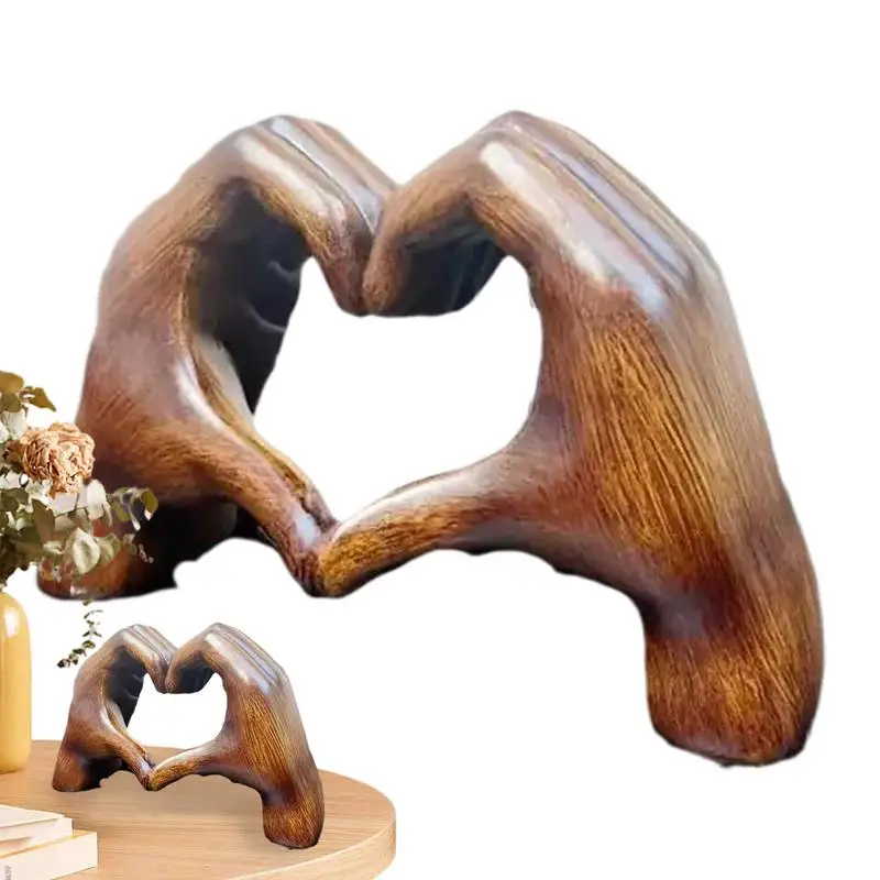 

Heart Hands Sculpture Resin Loving Gesture Sculpture Heart Statue Love Hands Statue Decor Love Finger Hand Love Statue Figurine