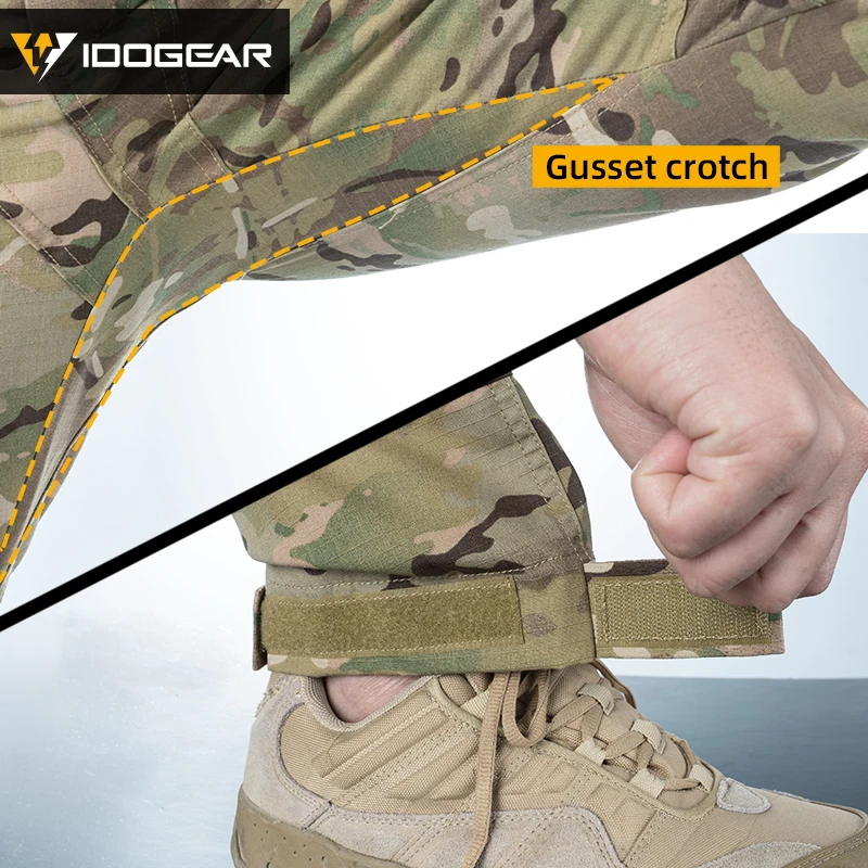 Combat Camo Pants Tactical Pants w/ Knee Pads Outdoor Hunting 3209