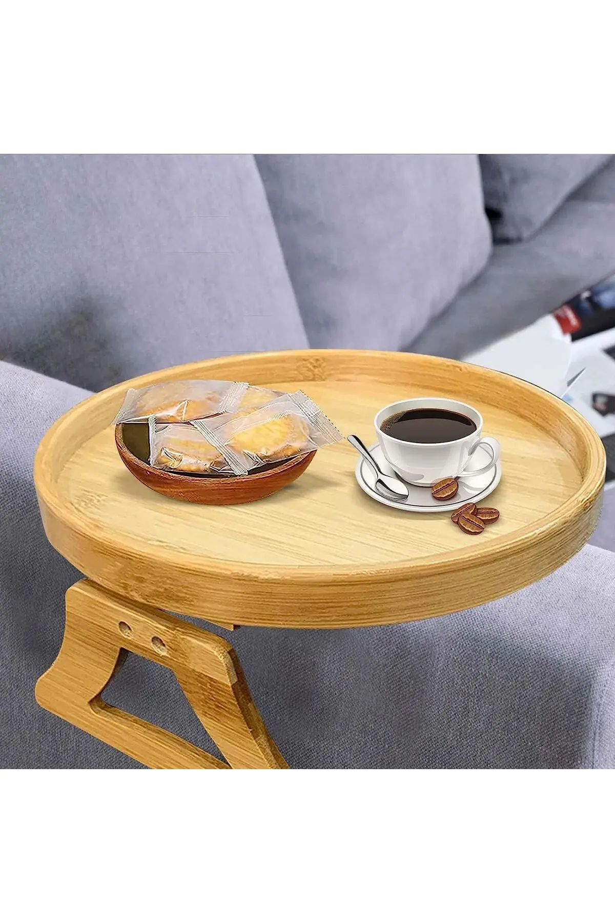 

Wooden Side Table Armrest Sofa Sofa Tray
