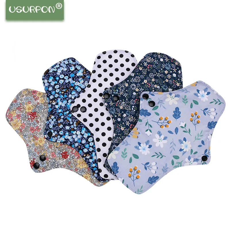 

[Usurpon]1PC Medium Size Lady Pad Eco-friendly Pure Cotton Material Panty Liner Women Sanitary Pads