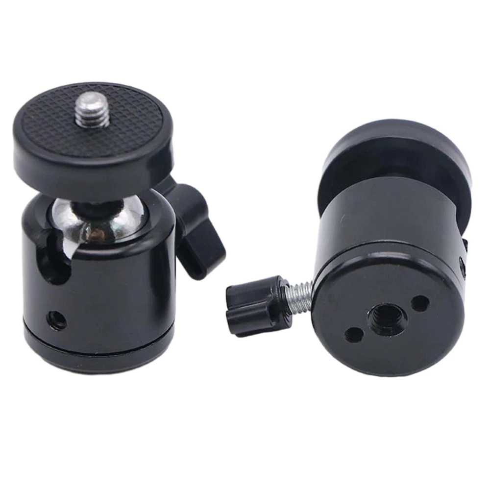 1/2pcs Mini Tripod Ball Head 1/4 & 3/8 Hot Shoe Adapter Cradle for DSLR Camera 360 Rotatable Camera Tripod Bracket Holder Mount