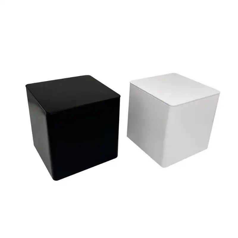 1pc Sealed Tinplate Storage Jar With Bamboo Lid Spices Tank Container Kitchen Food Bottle Coffee Tea Caddy