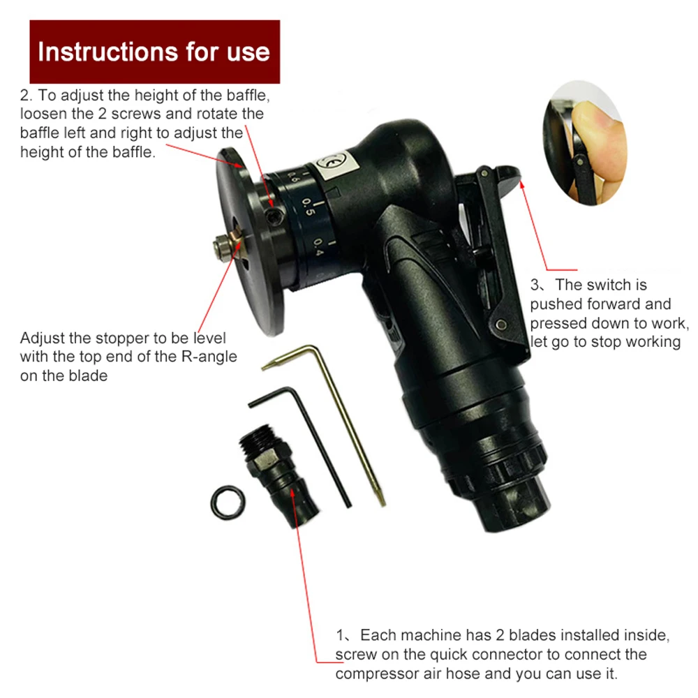 Pneumatic chamfer handheld Angle grinder Metal wood woodworking tools acrylic deburring chamfer trimming machine