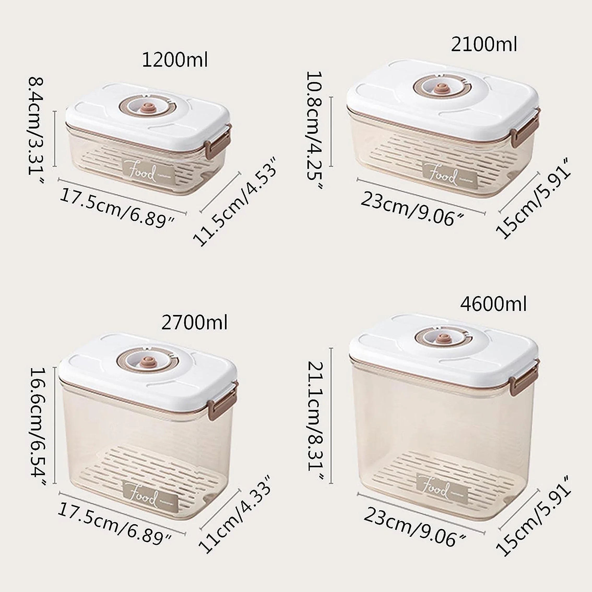 Food Vacuum Storage Box Fresh-Keeping Sealed Canister Large Capacity Food Organizer Dispenser For Kitchen Storage Box kitchen storage box rice storage box food storage pots food storage container food storage can food storage box storage box