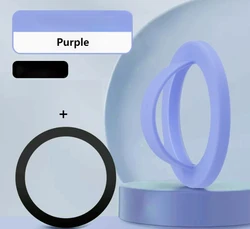 Magnetic Waterproof Phone Ring Holder Grip Attachment (Purple)
