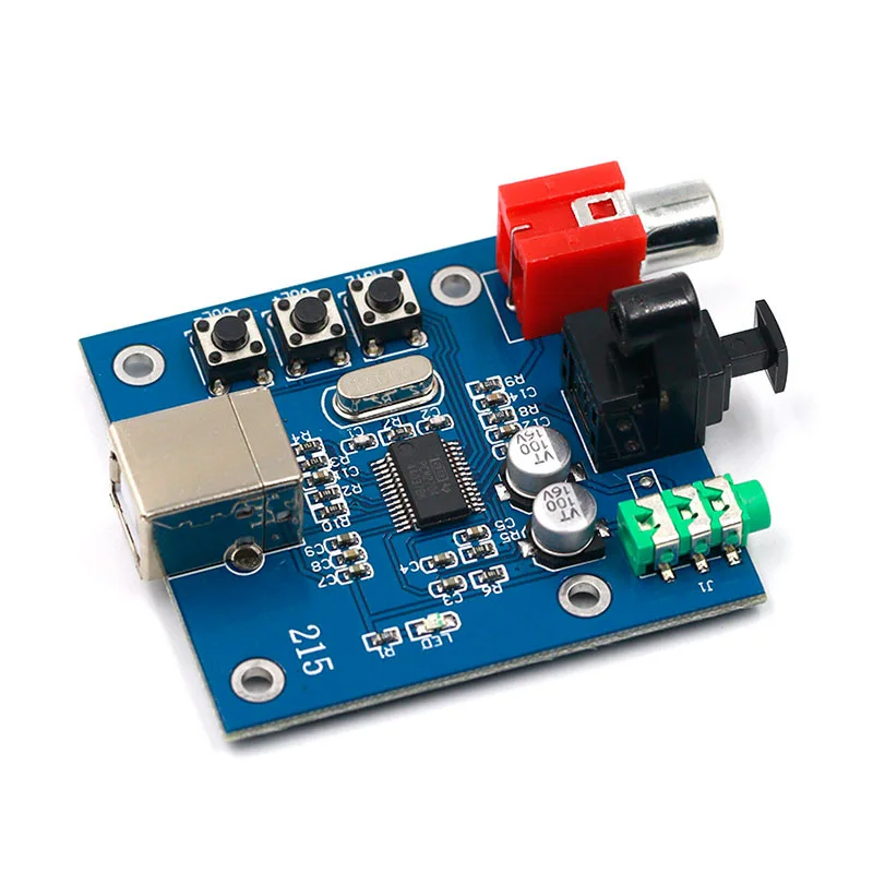 Аудиоцап PCM2704, USB к S/PDIF, звуковая карта, Hi-Fi ЦАП, декодер, плата 3,5 мм, аналоговый коаксиальный Оптический волоконный выход, WIN 7, Бесплатный драйвер
